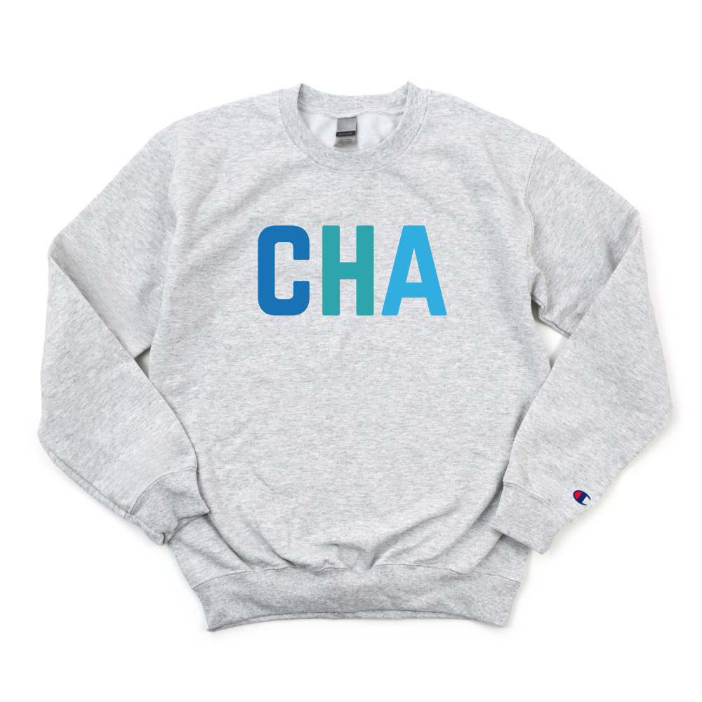 MULTICOLOR BLUE CHA CHAMPION CREWNECK