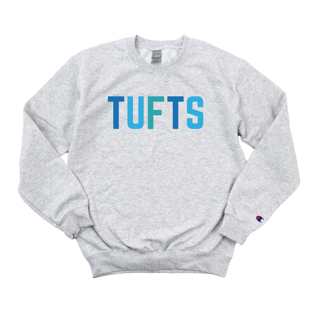 MULTICOLOR BLUE TUFTS CHAMPION CREWNECK