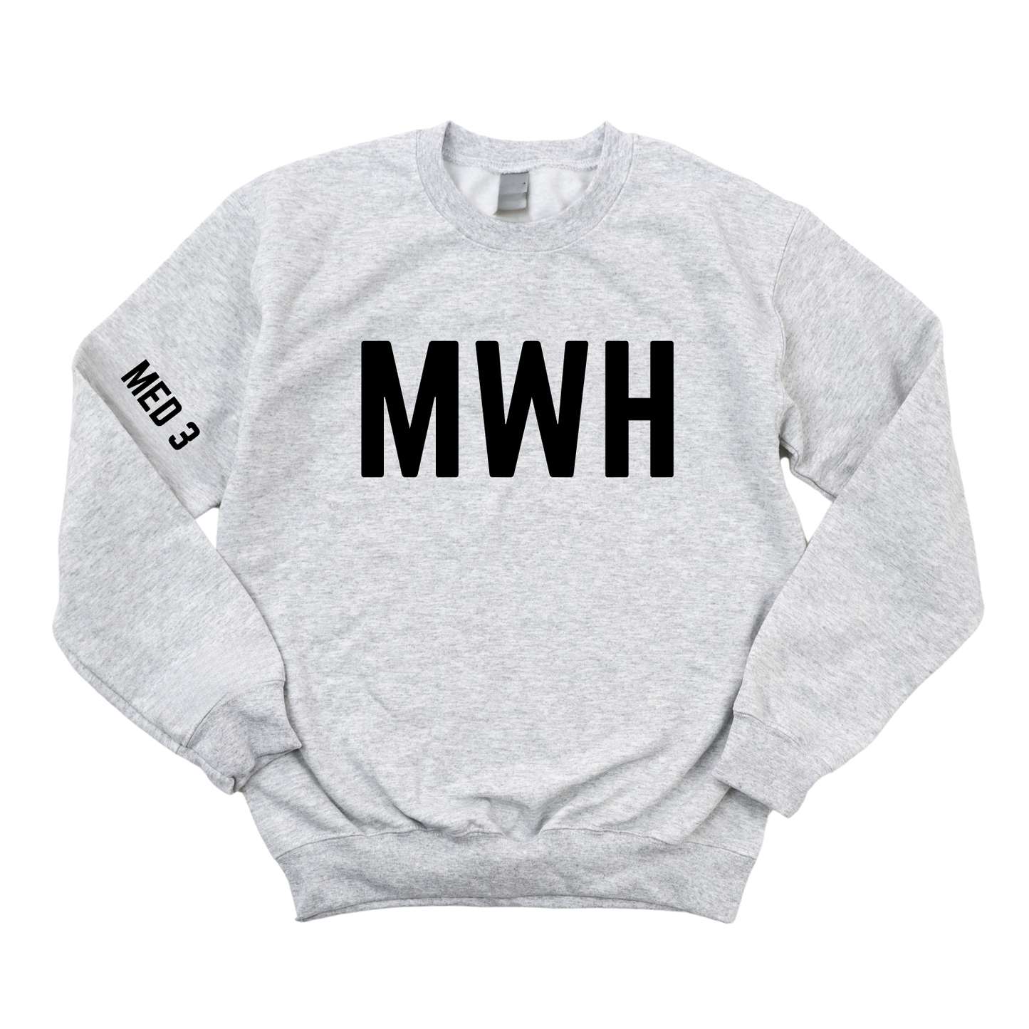 BLACK MWH MED 3 CHAMPION CREWNECK