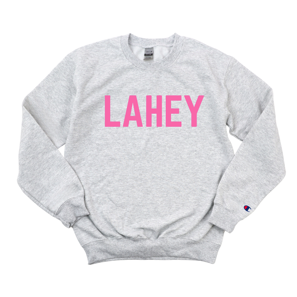 PINK LAHEY BREAST CANCER AWARENESS CHAMPION CREWNECK
