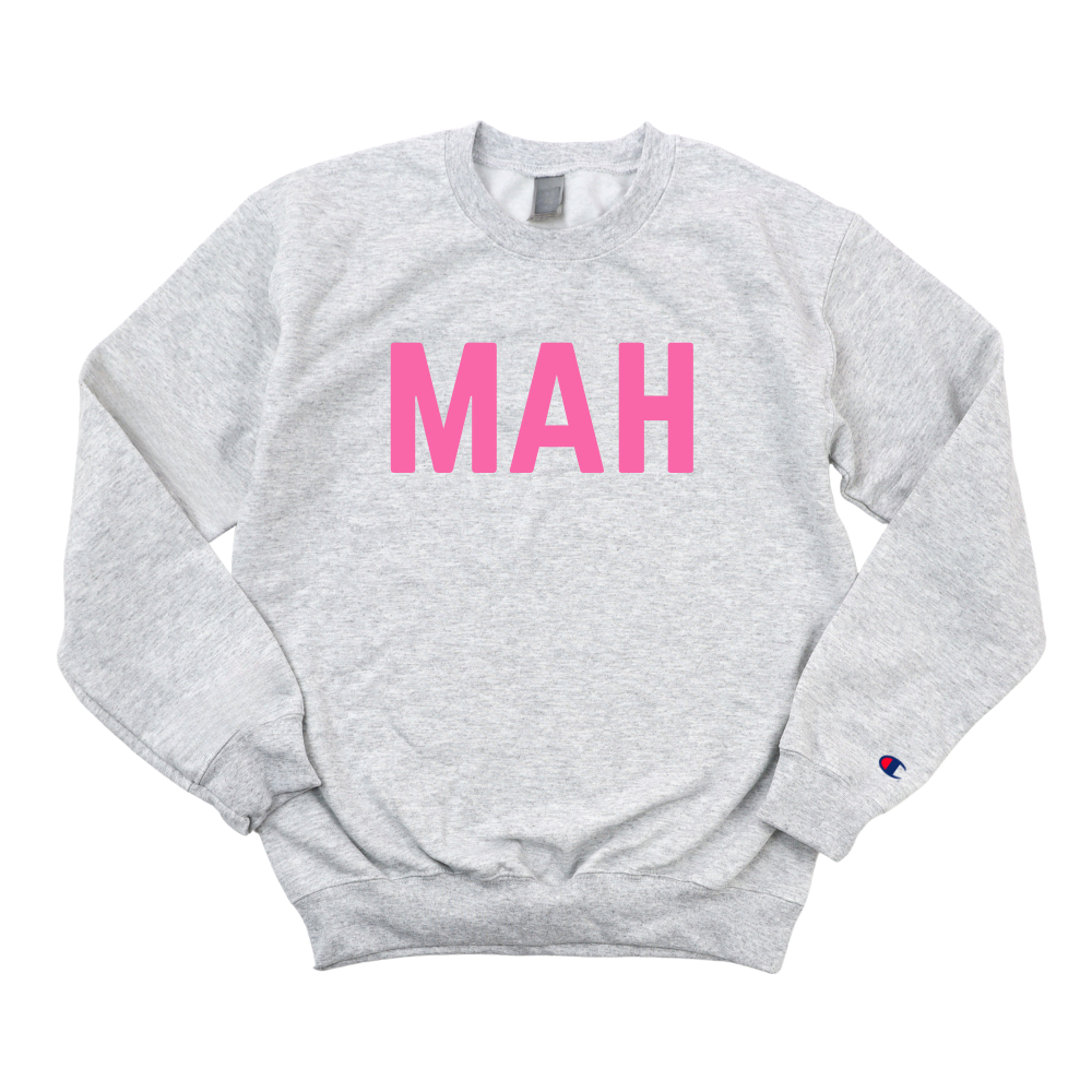 PINK MAH BREAST CANCER AWARENESS CHAMPION CREWNECK