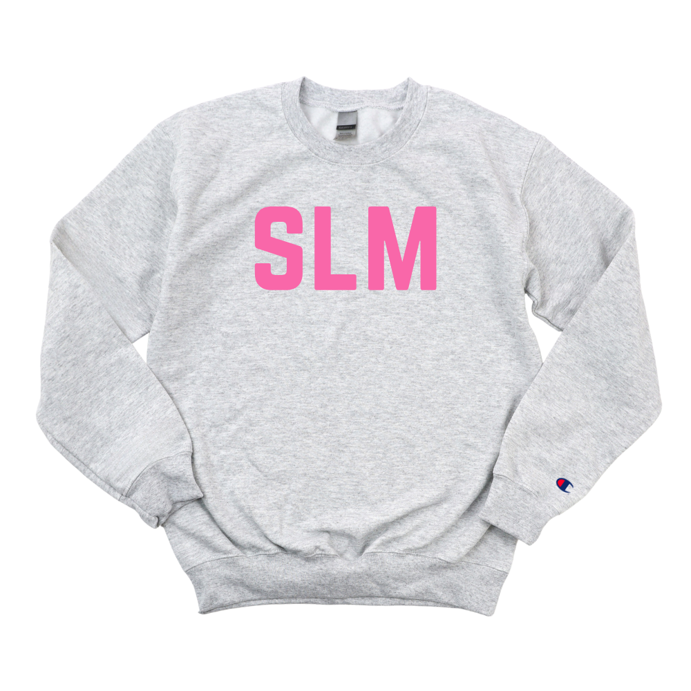 PINK SLM BREAST CANCER AWARENESS CHAMPION CREWNECK