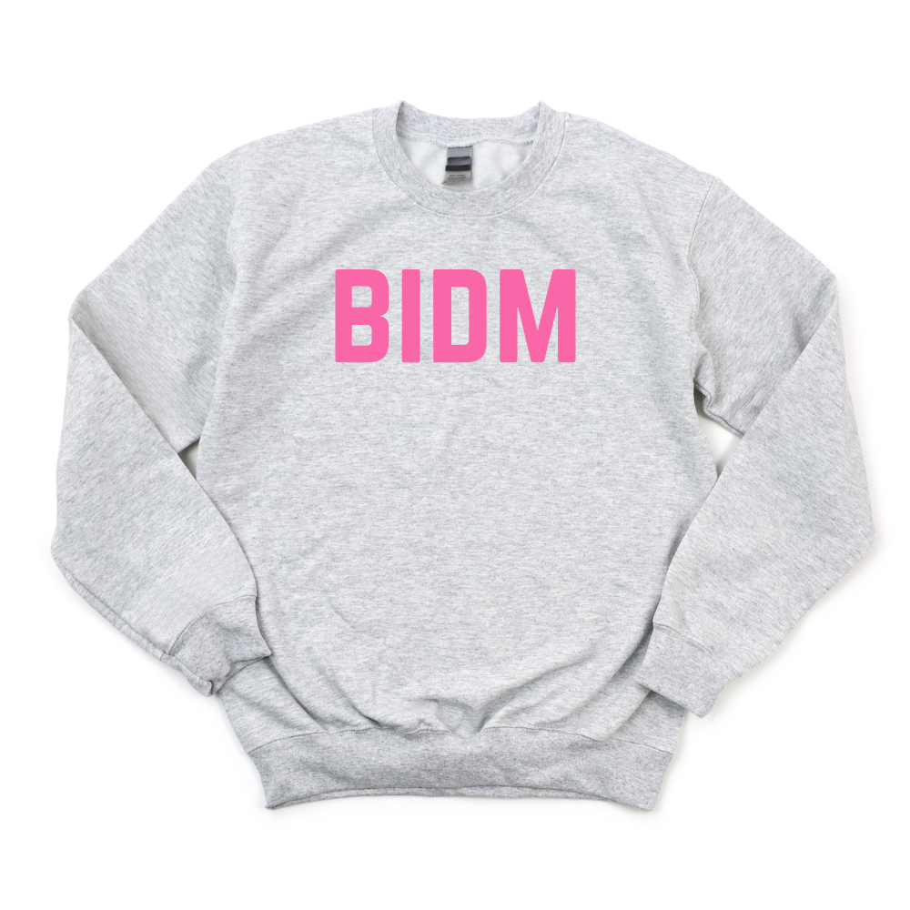 PINK BIDM BREAST CANCER AWARENESS CHAMPION CREWNECK