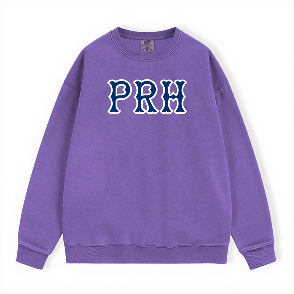 PRH NAVY SOX LETTERS CREWNECK