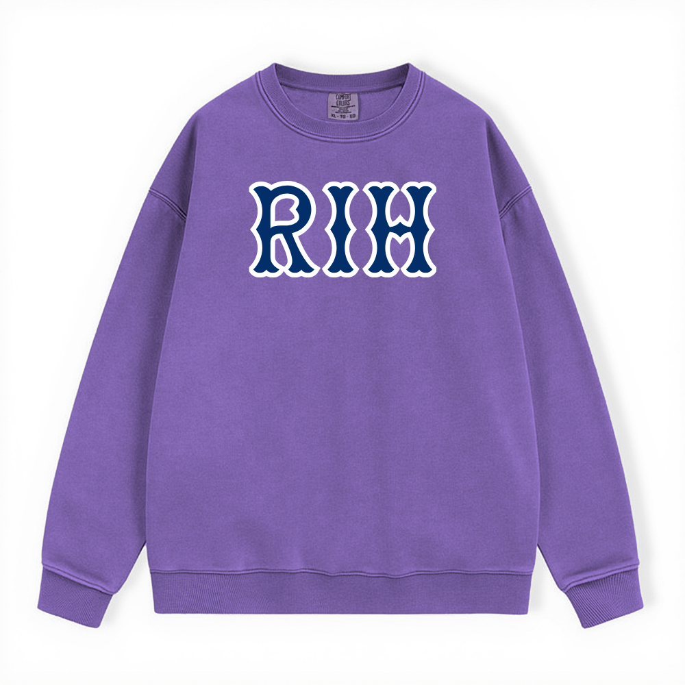 RIH NAVY SOX LETTERS CREWNECK