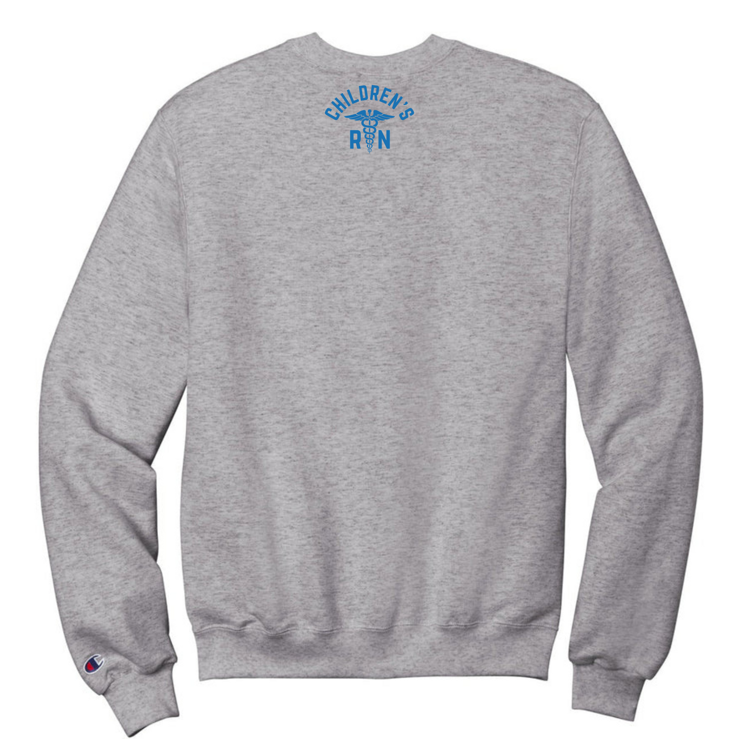ROYAL BLUE BCH RN - MSICU CHAMPION CREWNECK - DARK GRAY