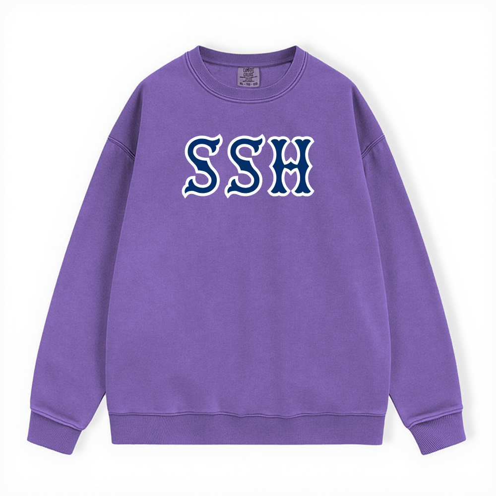 SSH NAVY SOX LETTERS CREWNECK