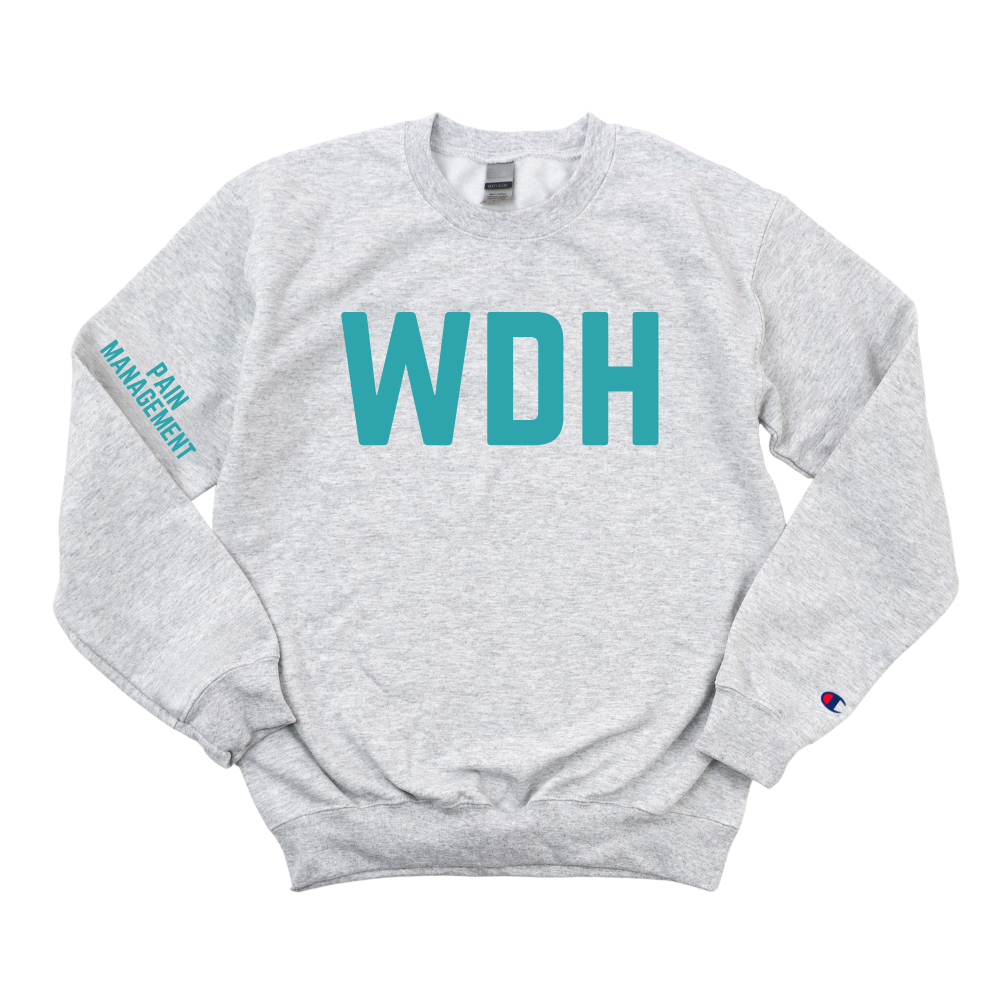 TEAL WDH RN PAIN MANAGEMENT CHAMPION CREWNECK
