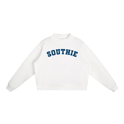 SOUTHIE NAVY BLOCK LETTER MOCK NECK