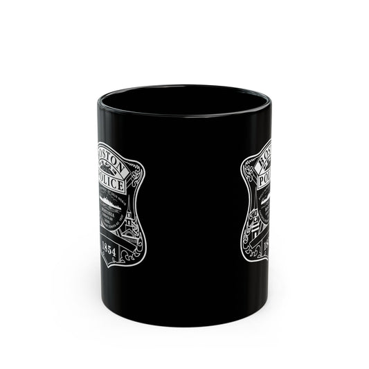 Black Boston Police Badge Mug