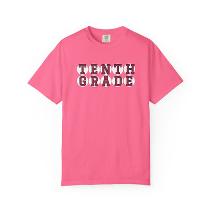TENTH GRADE RED PLAYER LETTERS T-SHIRT