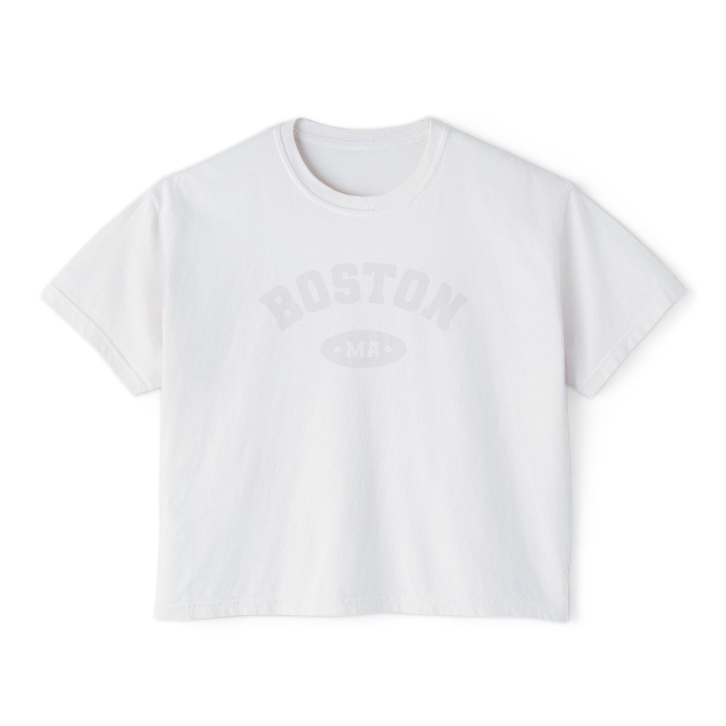 BOSTON MA VARSITY CROP TOP