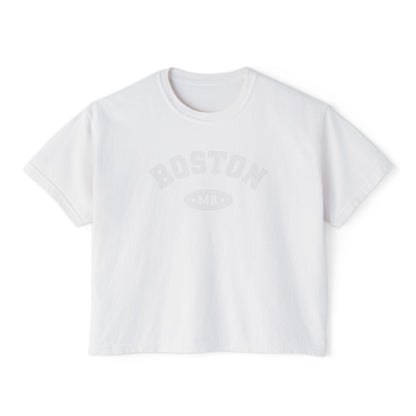 BOSTON MA VARSITY CROP TOP