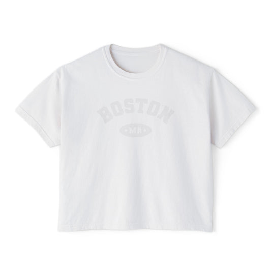 BOSTON MA VARSITY CROP TOP
