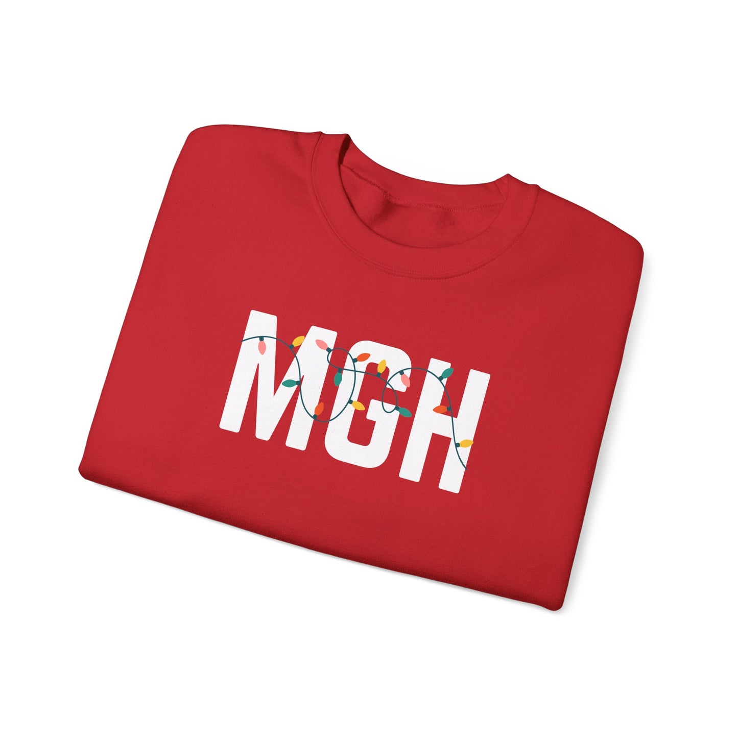 MGH HOLIDAY LIGHTS HEAVY BLEND CREWNECK