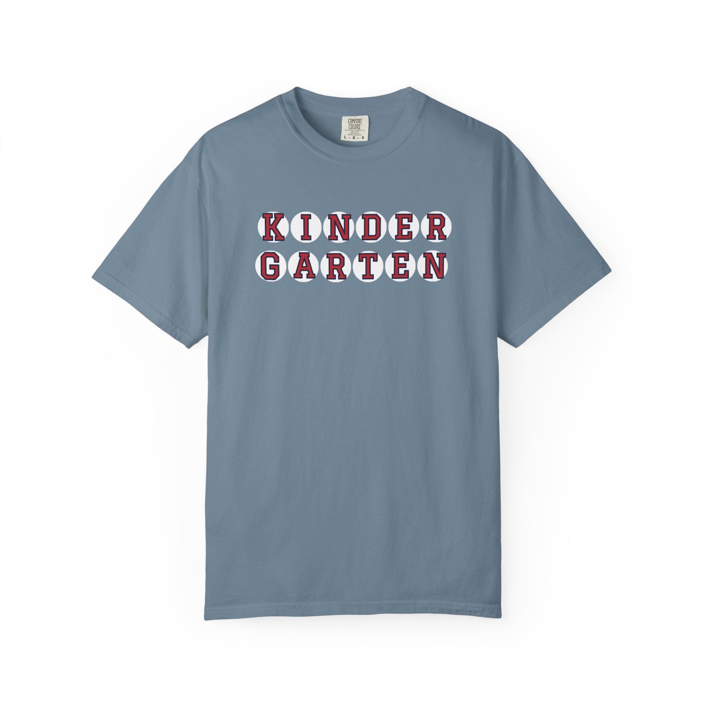 KINDERGARTEN RED PLAYERS LETTERS T-SHIRT