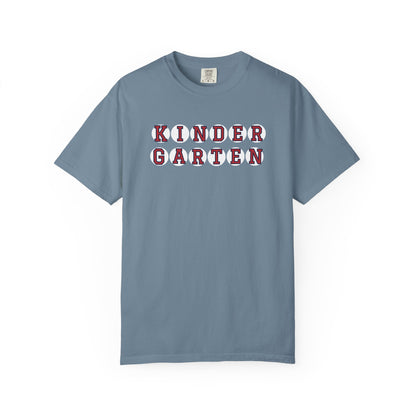 KINDERGARTEN RED PLAYERS LETTERS T-SHIRT