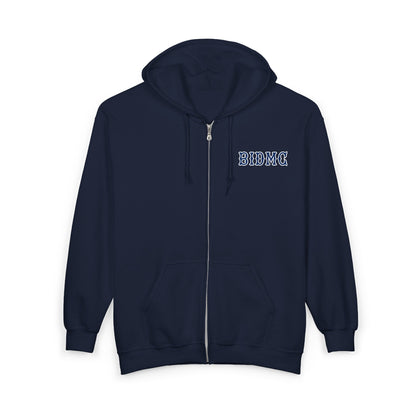 BIDMC NAVY SOX LETTERS HEAVY BLEND FULL ZIP HOODIE