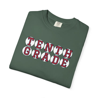 TENTH GRADE RED PLAYER LETTERS T-SHIRT