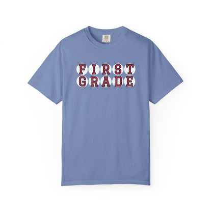 FIRST GRADE RED PLAYER LETTERS T-SHIRT