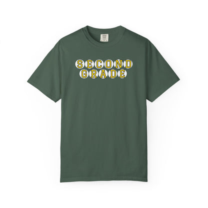SECOND GRADE. YELLOW PLAYER LETTERS T-SHIRT