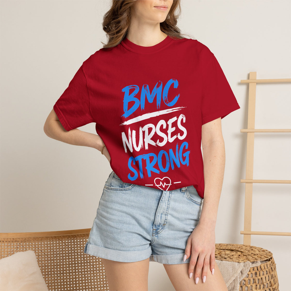 RED BMC STRONGER NURSES STRONGER BOSTON TEE