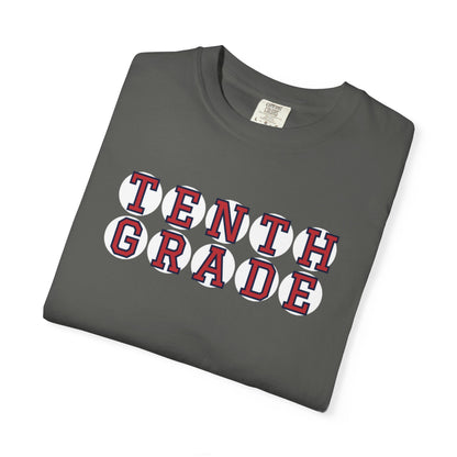 TENTH GRADE RED PLAYER LETTERS T-SHIRT