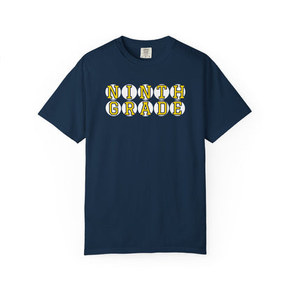 NINTH GRADE YELLOW PLAYER LETTERS T-SHIRT