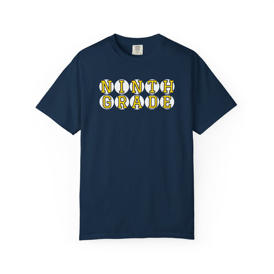 NINTH GRADE YELLOW PLAYER LETTERS T-SHIRT