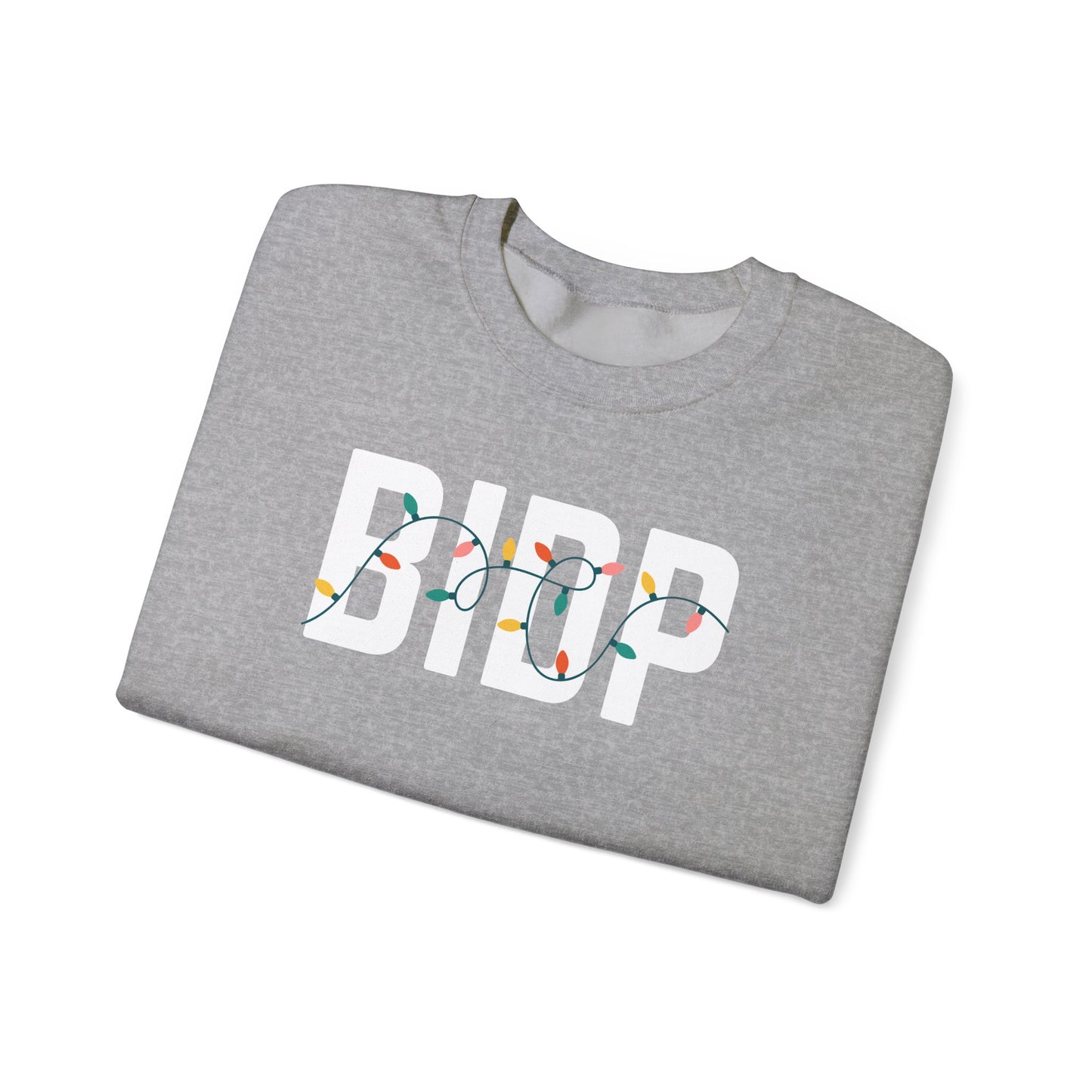 BIDP HOLIDAY LIGHTS HEAVY BLEND CREWNECK