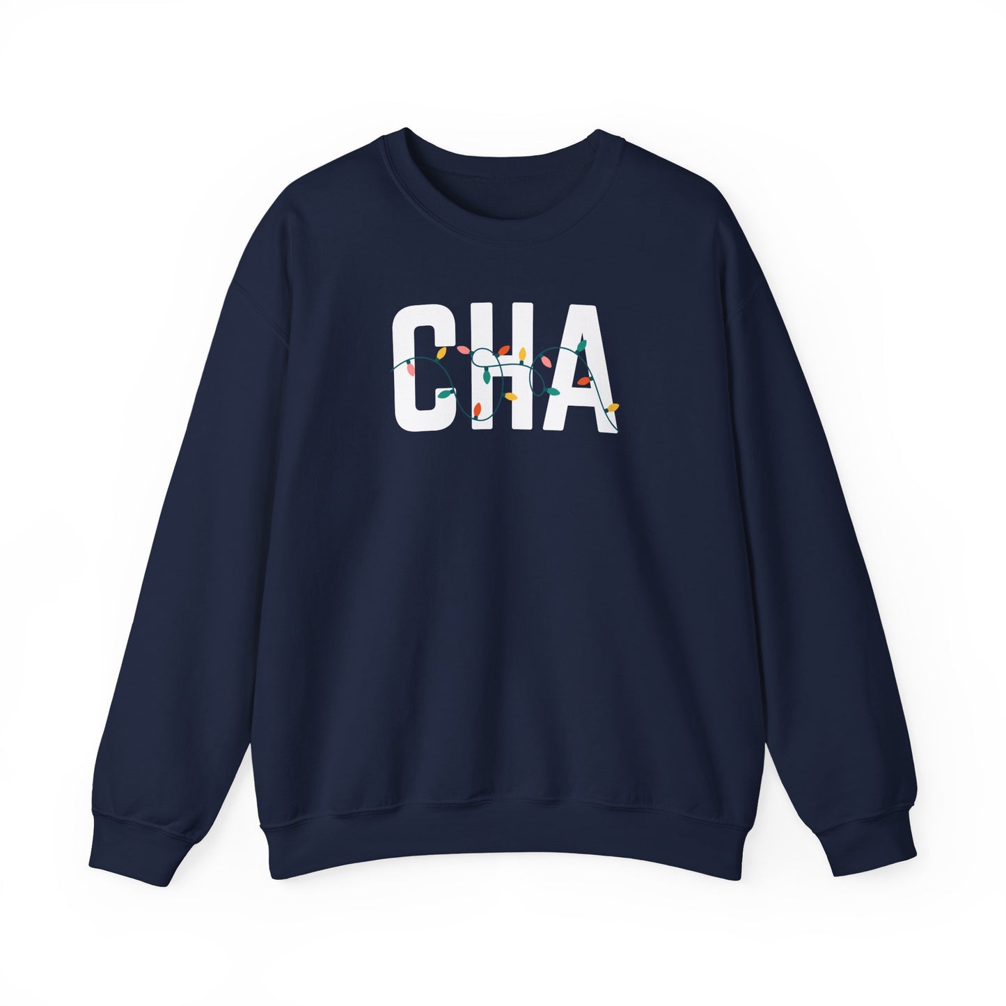 CHA HOLIDAY LIGHTS HEAVY BLEND CREWNECK
