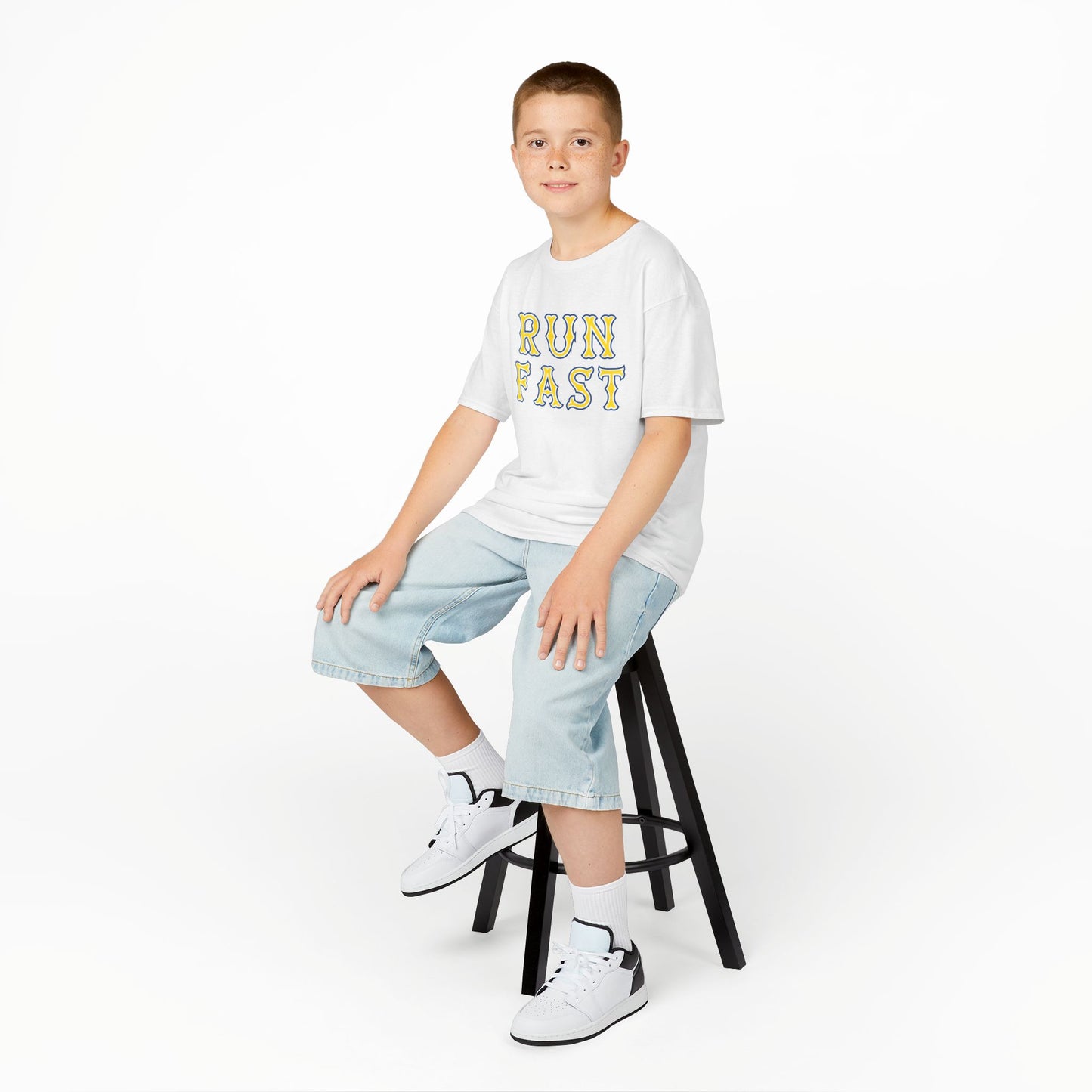 KIDS RUN FAST COTTON TEE