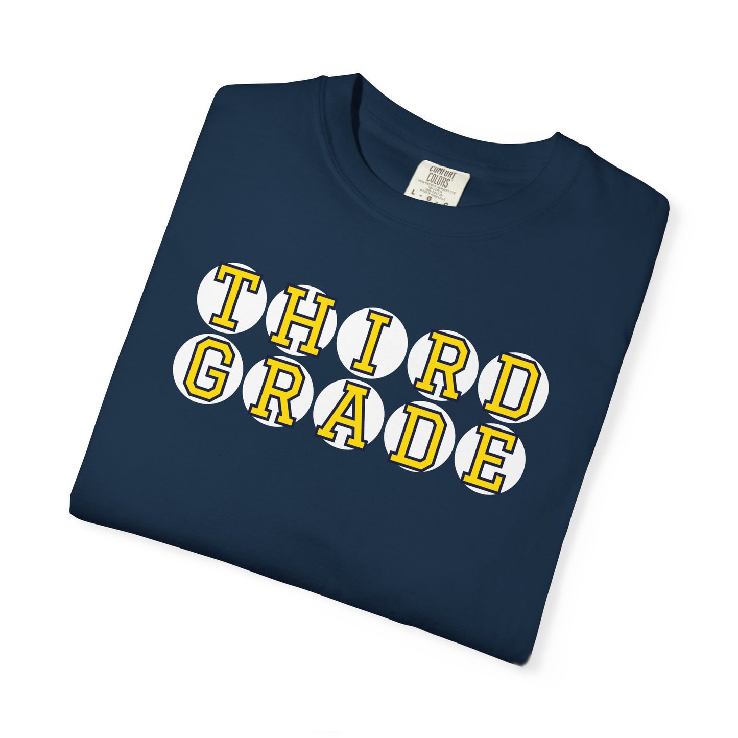 THIRD GRADE YELLOW PLAYER LETTERS T-SHIRT