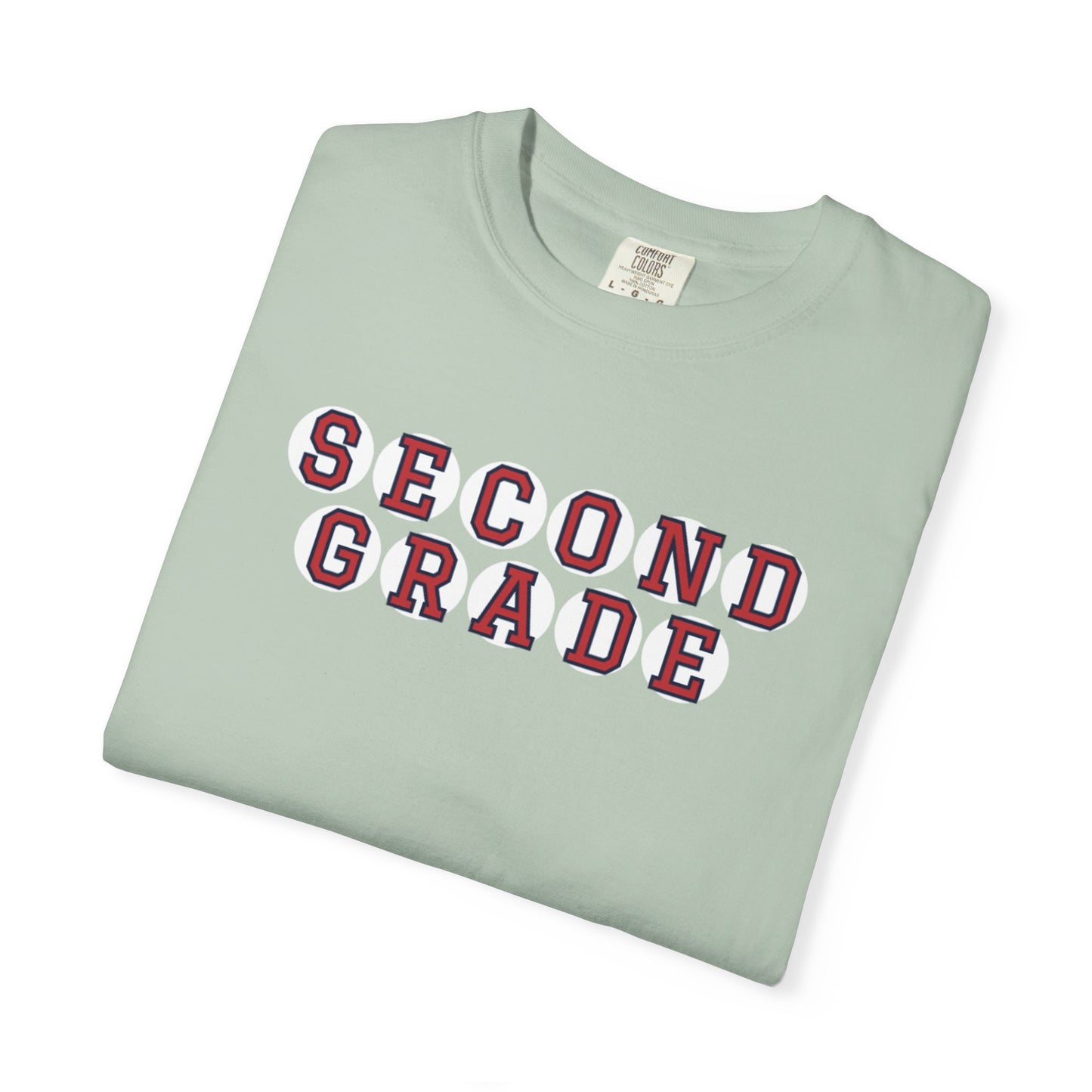 SECOND GRADE RED PLAYER LETTERS T-SHIRT