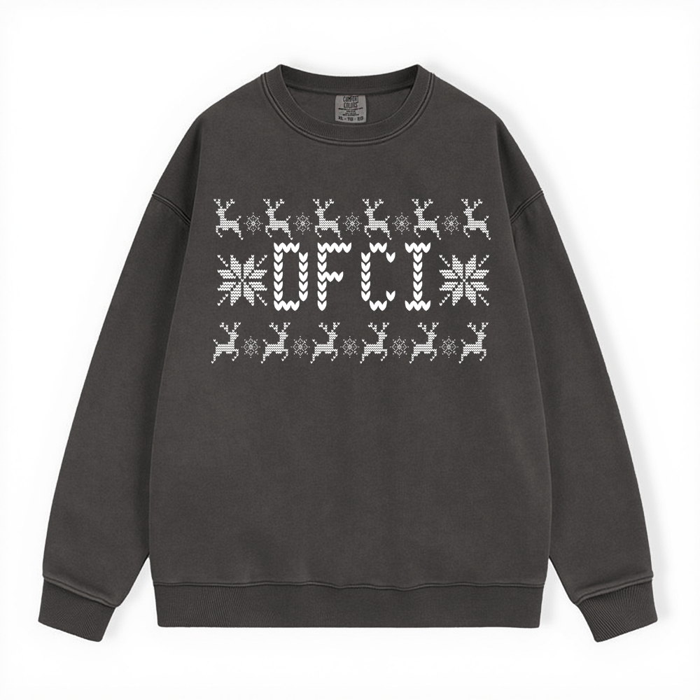 DFCI UGLY SWEATER COMFORT COLORS CREWNECK