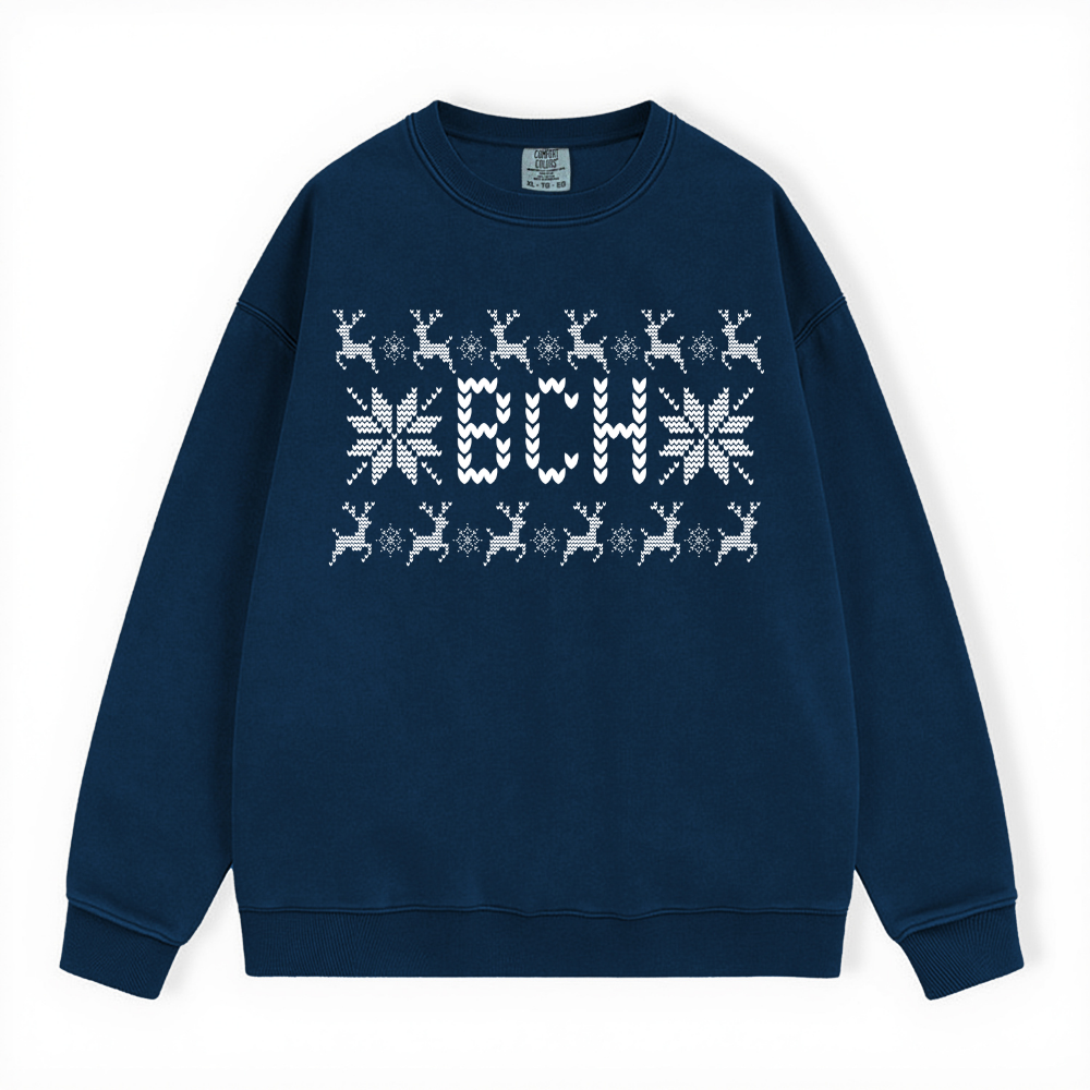 BCH UGLY SWEATER COMFORT COLORS CREWNECK