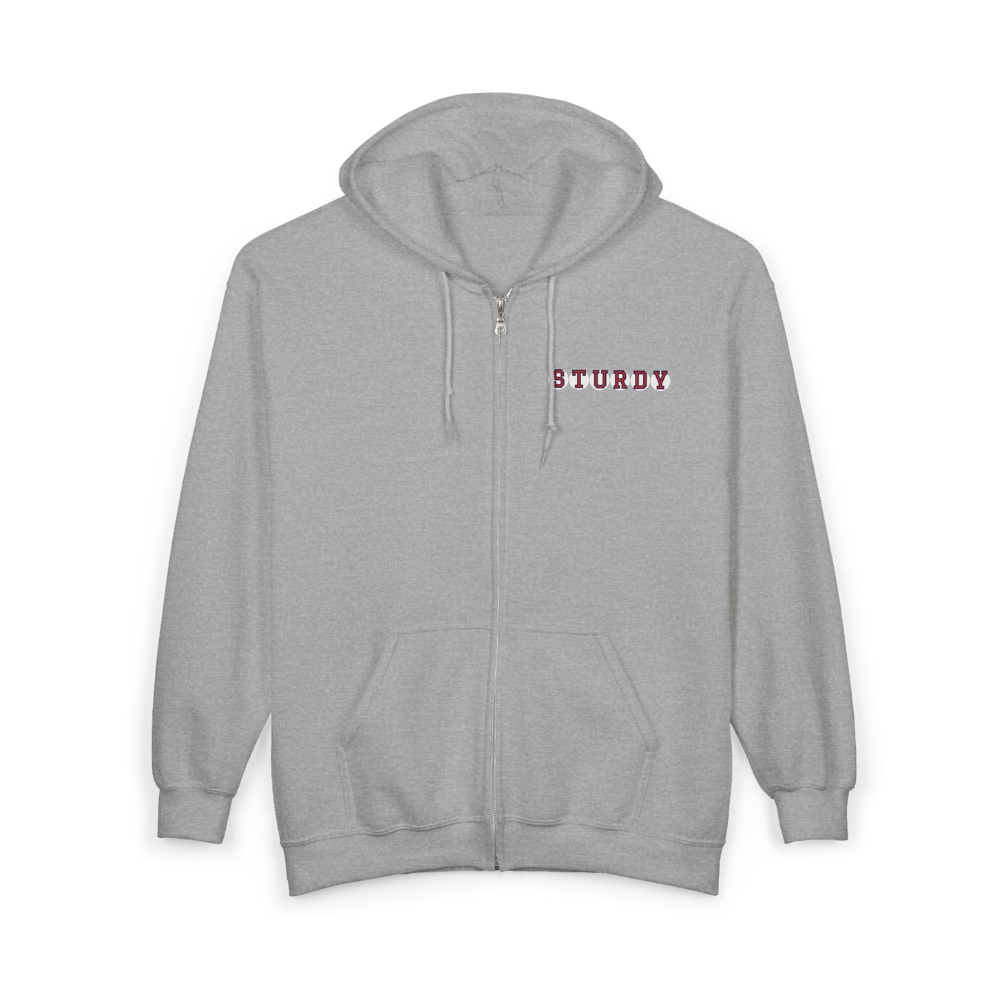 STURDY RETIRED SOX LETTERS HEAVY BLEND FULL ZIP HOODIE