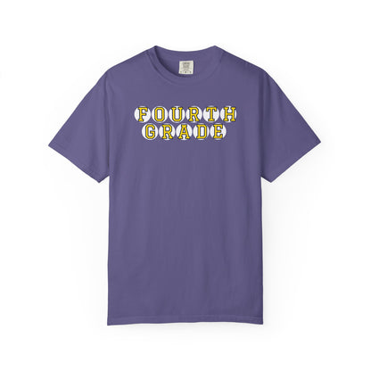 FOURTH GRADE. YELLOW PLAYER LETTERS T-SHIRT