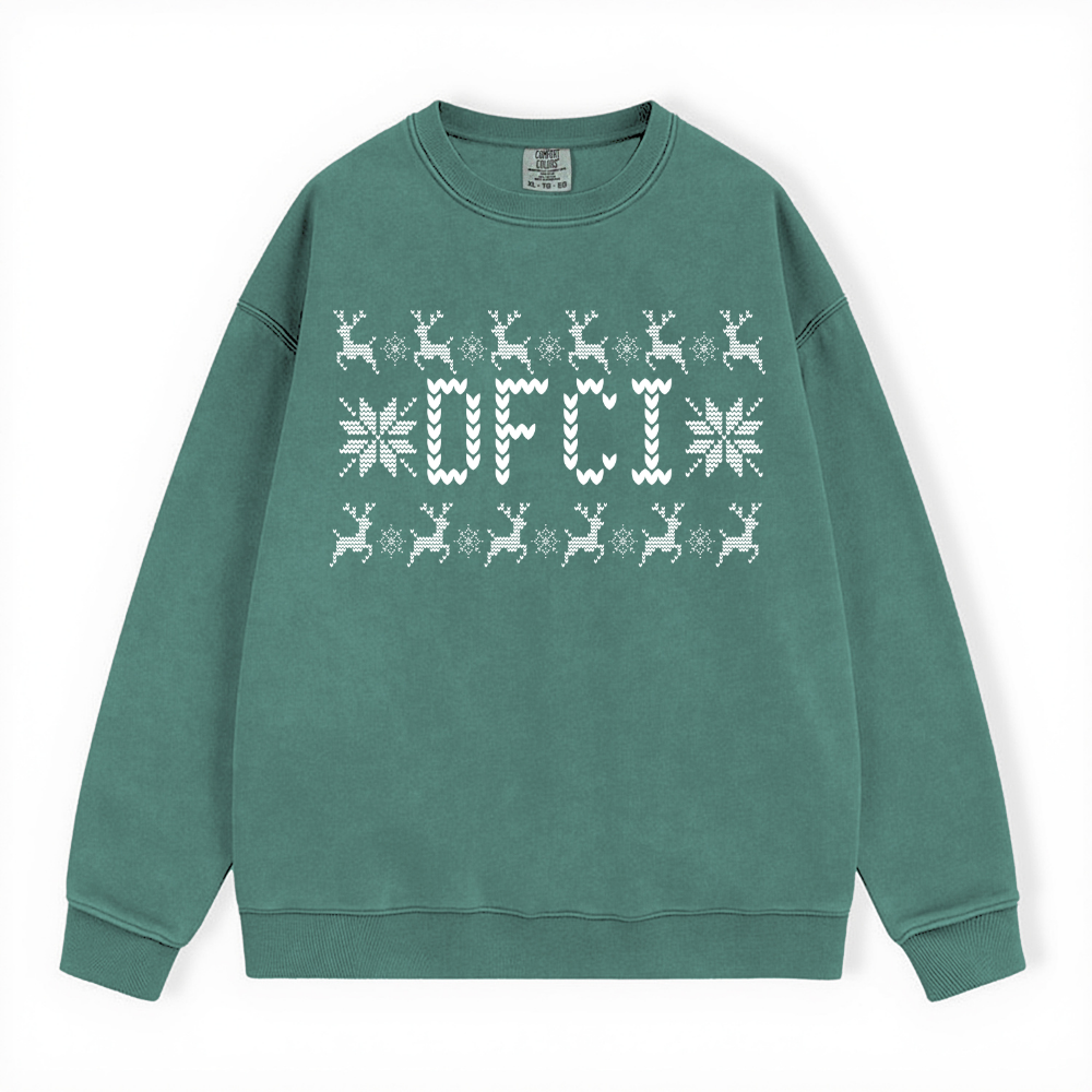 DFCI UGLY SWEATER COMFORT COLORS CREWNECK