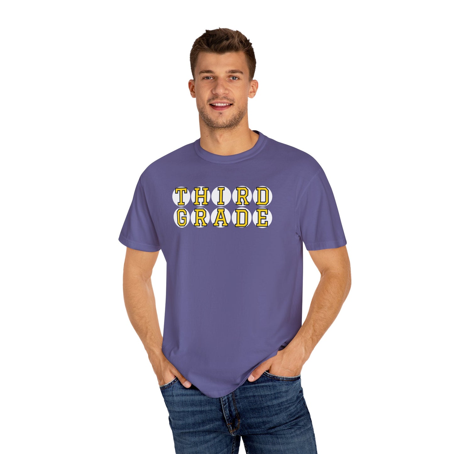 THIRD GRADE YELLOW PLAYER LETTERS T-SHIRT