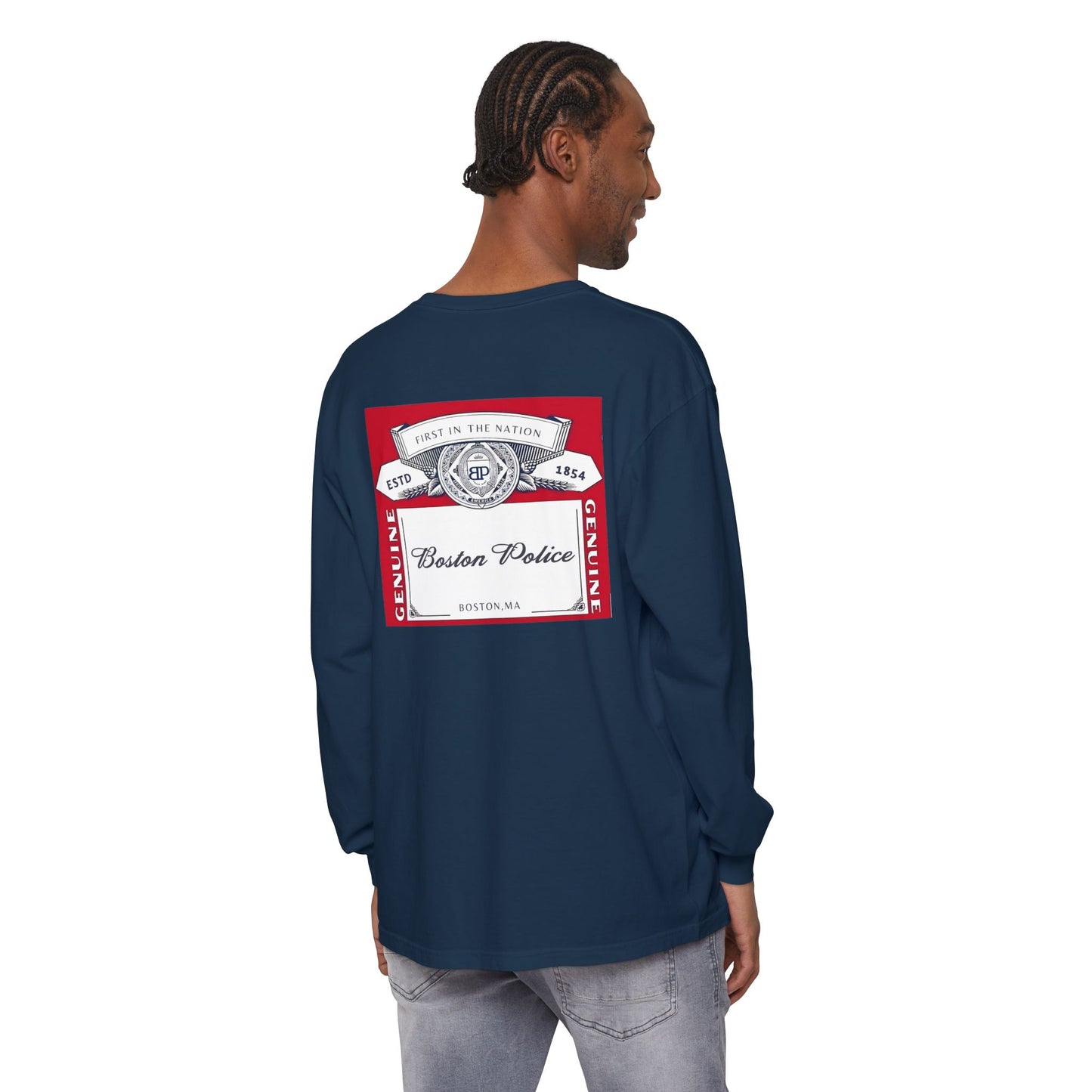 BOSTON POLICE CROWN LABEL LONG SLEEVE