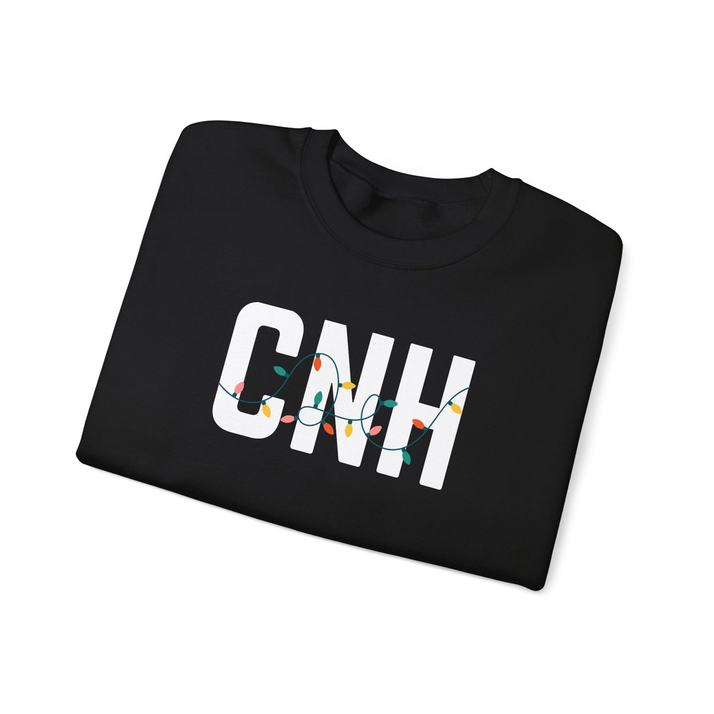 CNH HOLIDAY LIGHTS HEAVY BLEND CREWNECK