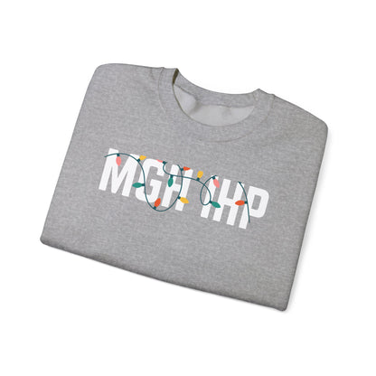 MGH IHP HOLIDAY LIGHTS HEAVY BLEND CREWNECK