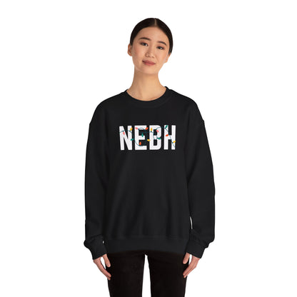 NEBH HOLIDAY LIGHTS HEAVY BLEND CREWNECK