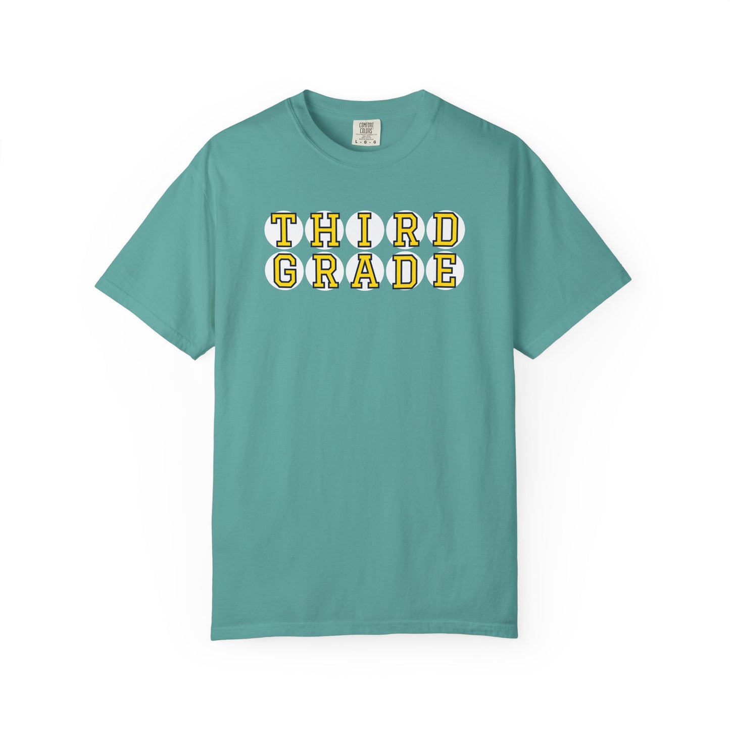THIRD GRADE YELLOW PLAYER LETTERS T-SHIRT