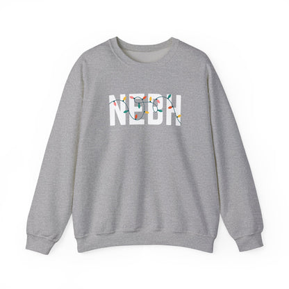 NEBH HOLIDAY LIGHTS HEAVY BLEND CREWNECK