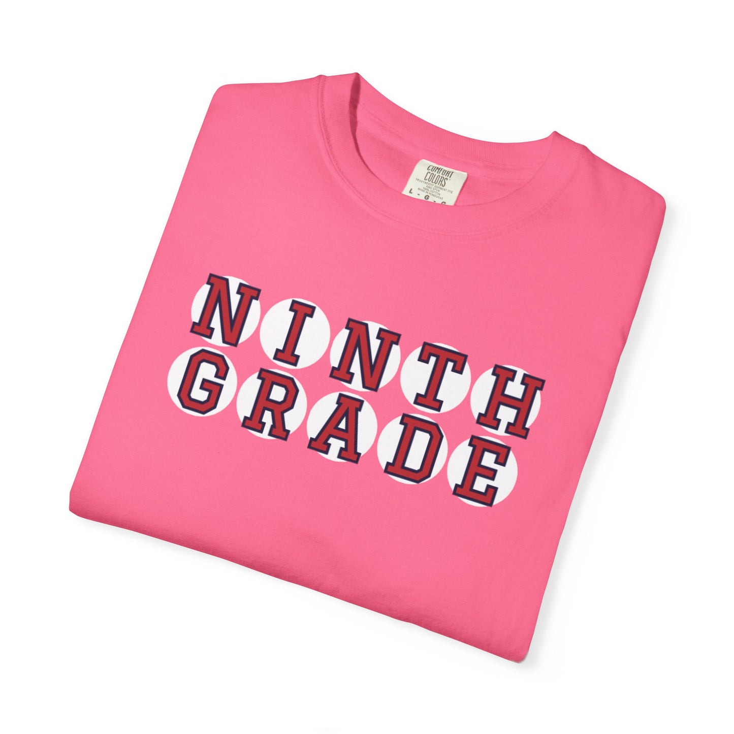 NINTH GRADE RED PLAYER LETTERS T-SHIRT