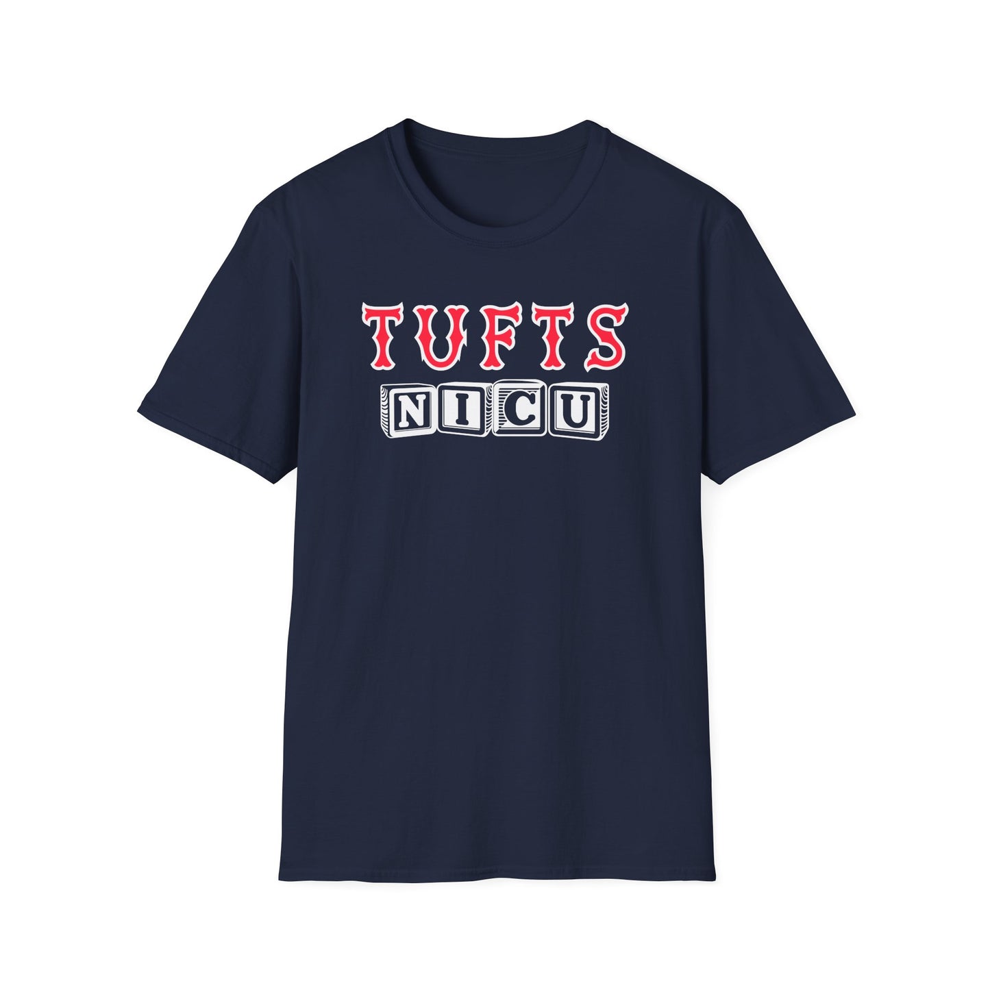 TUFTS SOX LETTERS NICU TEE