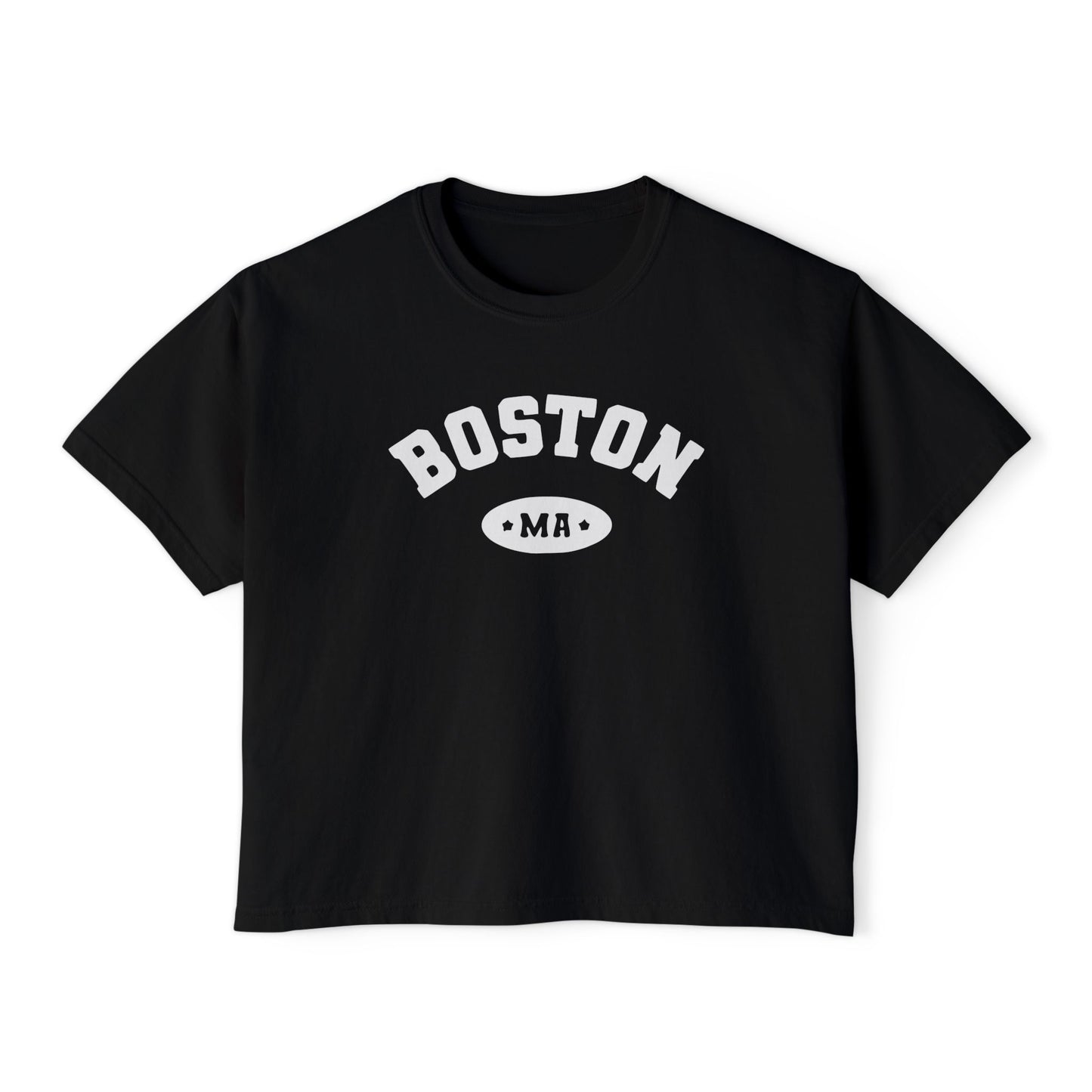 BOSTON MA VARSITY CROP TOP