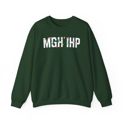 MGH IHP HOLIDAY LIGHTS HEAVY BLEND CREWNECK